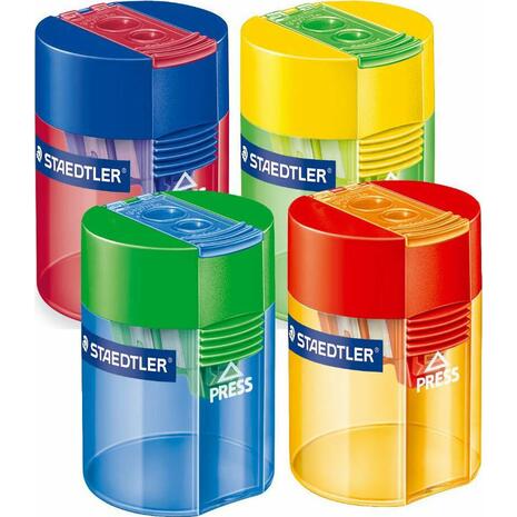 Ξύστρα Staedtler βαρελάκι διπλή 512 006 σε διάφορα χρώματα